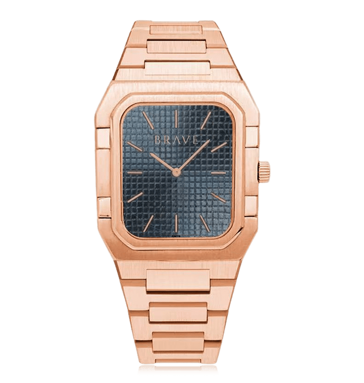 Brando ~ Rose Gold-Blue Watch BRAVE