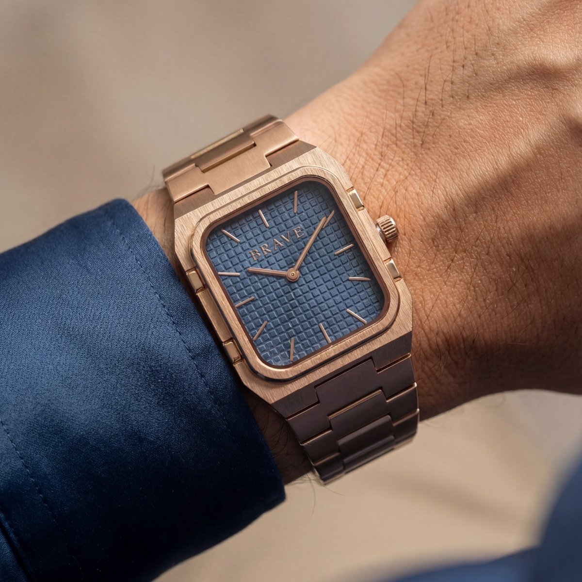 Brando ~ Rose Gold-Blue Watch BRAVE