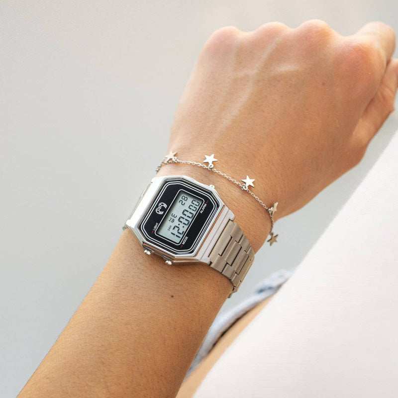Vintage Digital Watch ~ Silver - SophiaJewels