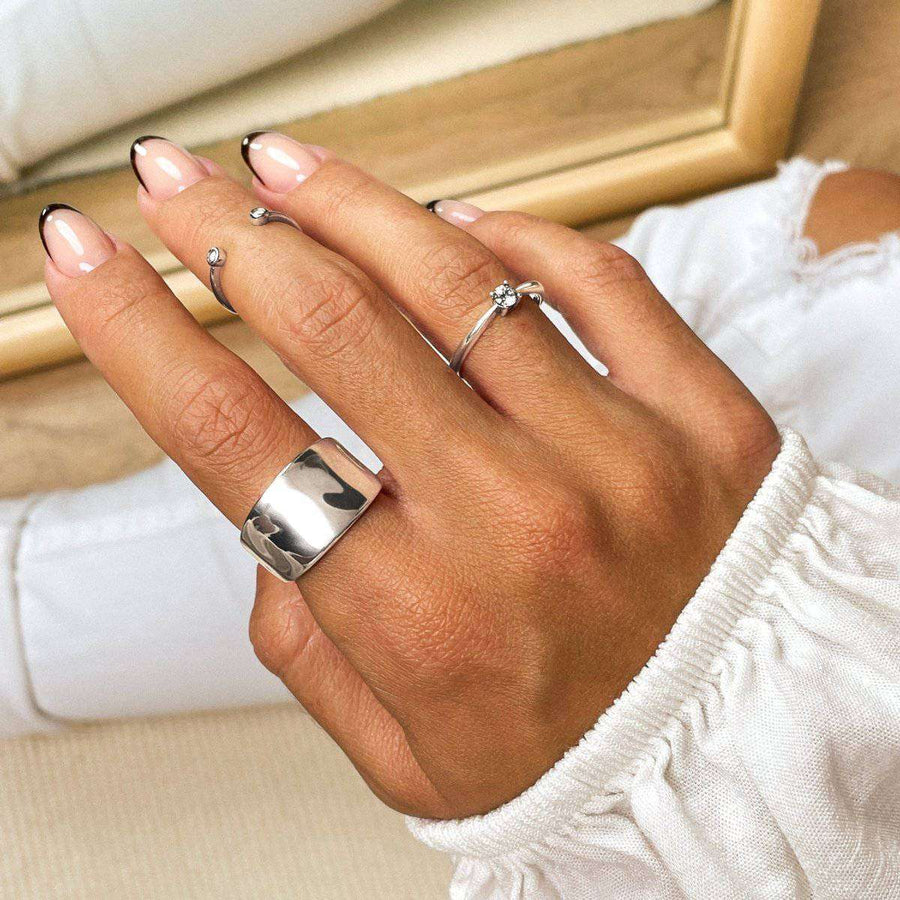 Round Zirconia Ring - SophiaJewels · worn