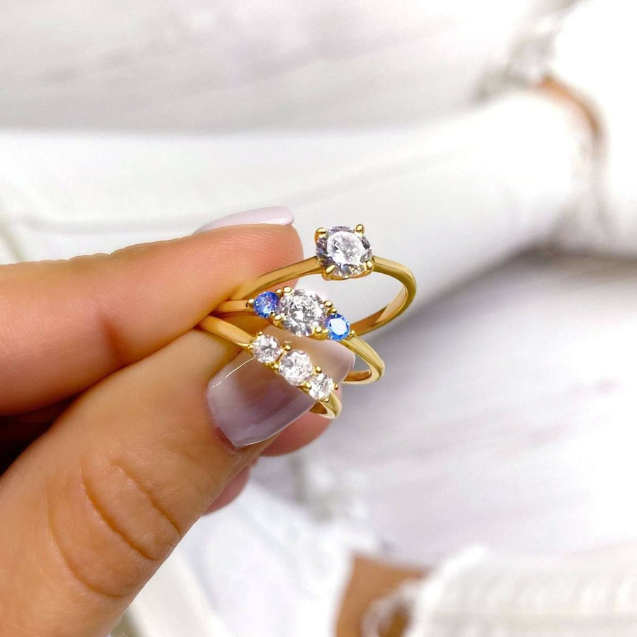 Round Zirconia Ring - SophiaJewels · worn