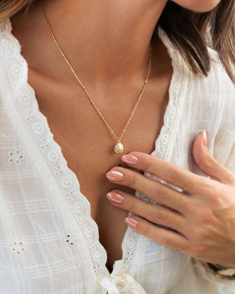 Seashell Necklace - SophiaJewels · worn
