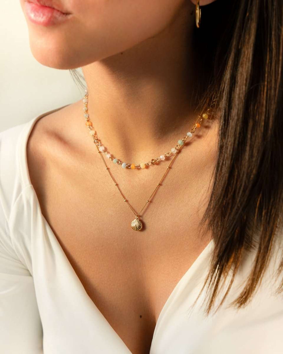 Seashell Necklace - SophiaJewels · worn