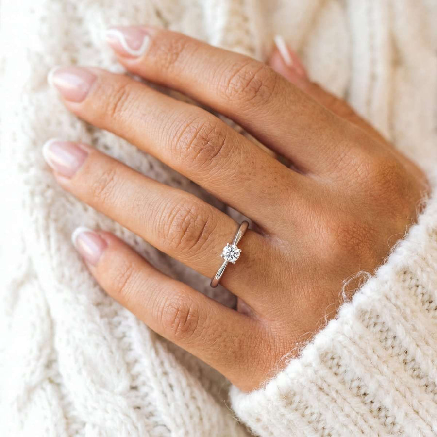 Solitaire Zirconia Ring - SophiaJewels · worn