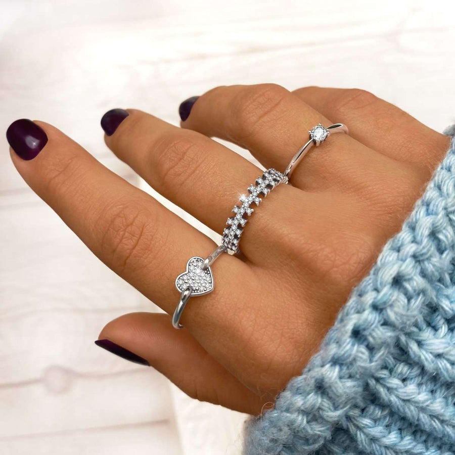 Solitaire Zirconia Ring - SophiaJewels · worn