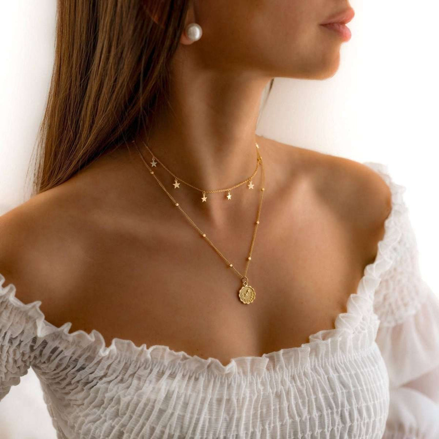 Stars Necklace - SophiaJewels · worn