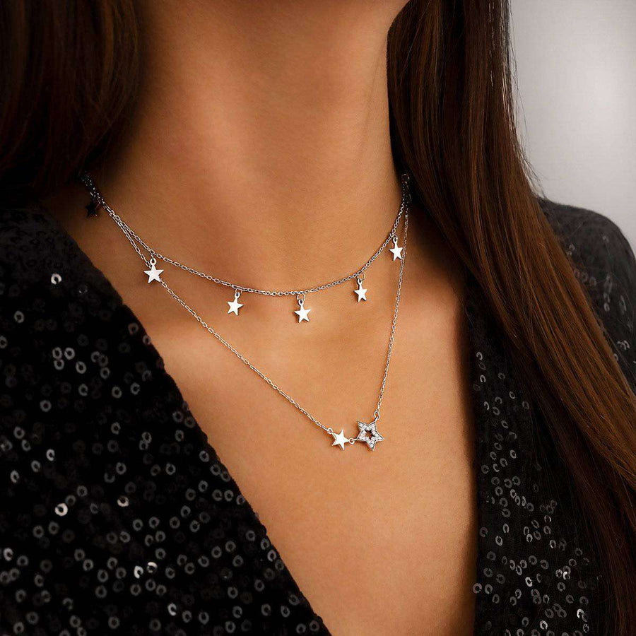 Stars Necklace - SophiaJewels · worn