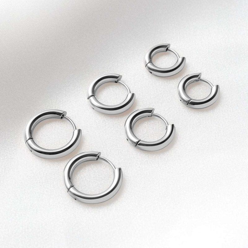 Steel Rounda Earrings
