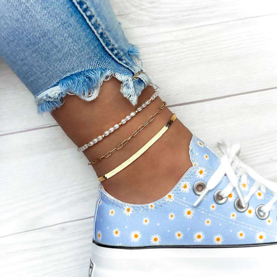 Taylor 3MM Anklet - SophiaJewels · worn