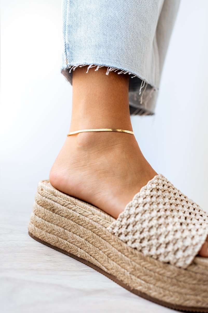 Taylor 3MM Anklet - SophiaJewels · worn