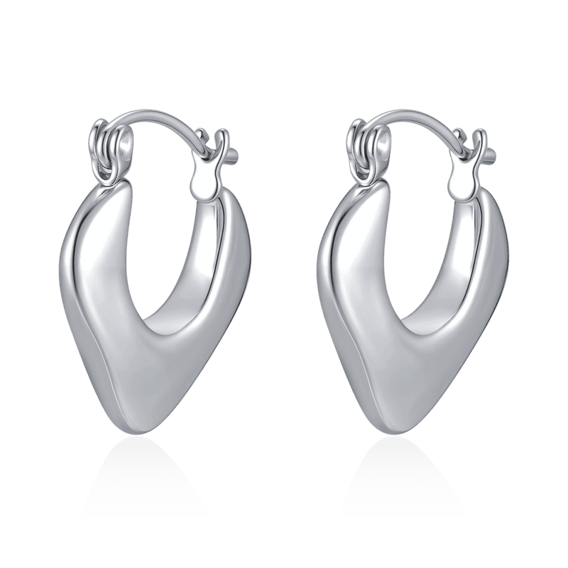 Triangular Hoop Earrings