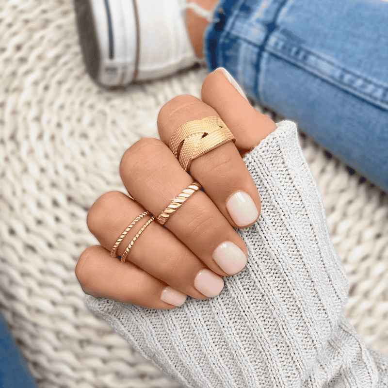 Twisted Lines Ring