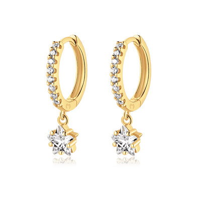 Vega Star Hoop Earrings