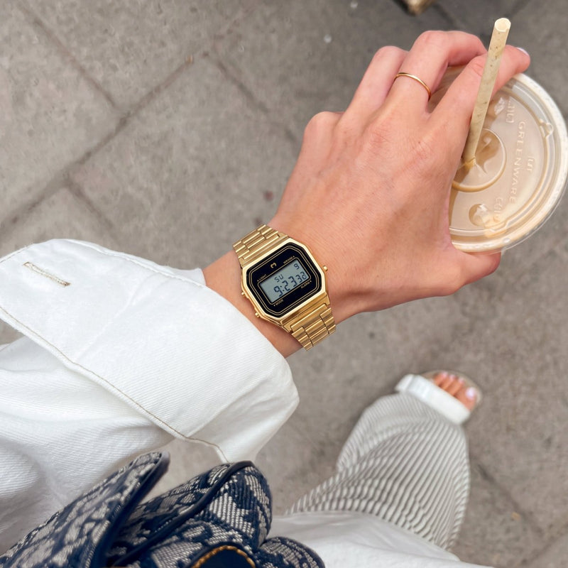 Vintage Digital Watch ~ Gold-Black