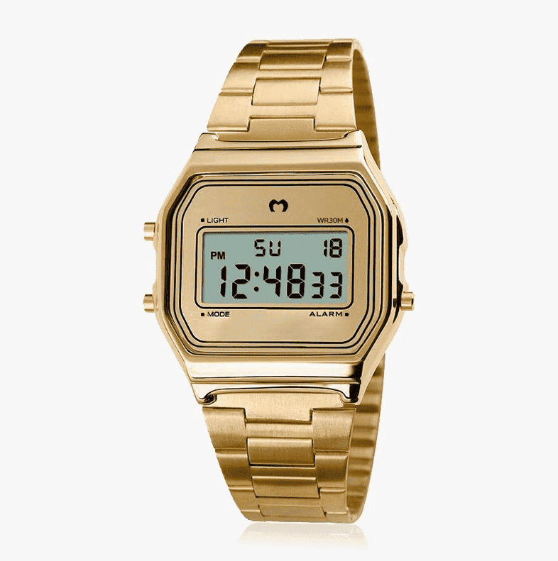 Vintage Digital Watch ~ Gold