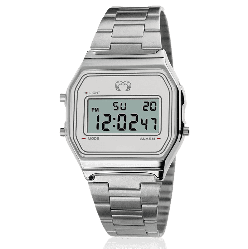 Vintage Digital Watch ~ Silver-Gray
