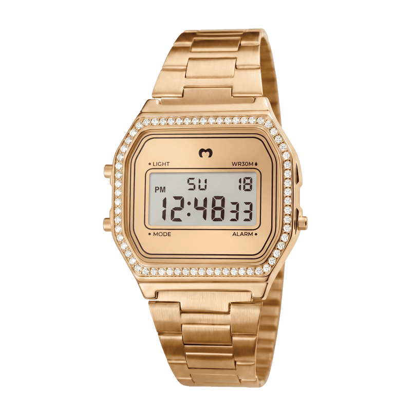 Vintage Glitter Digital Watch ~ Gold