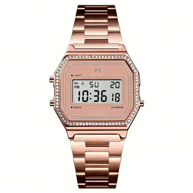 Vintage Glitter Digital Watch ~ Rose Gold