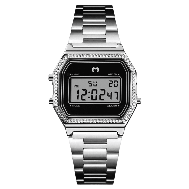 Vintage Glitter Digital Watch ~ Silver