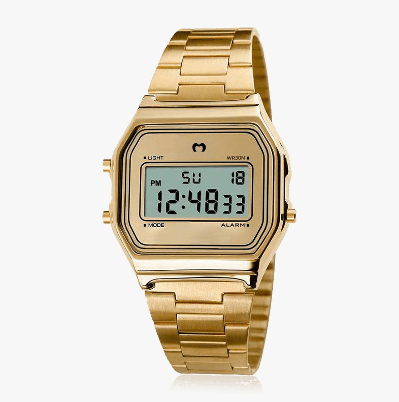 Vintage Digital Watch ~ Gold