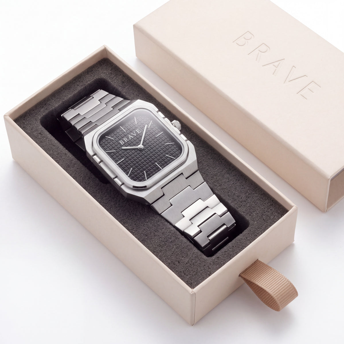 Brando ~ Silver-Black Watch BRAVE