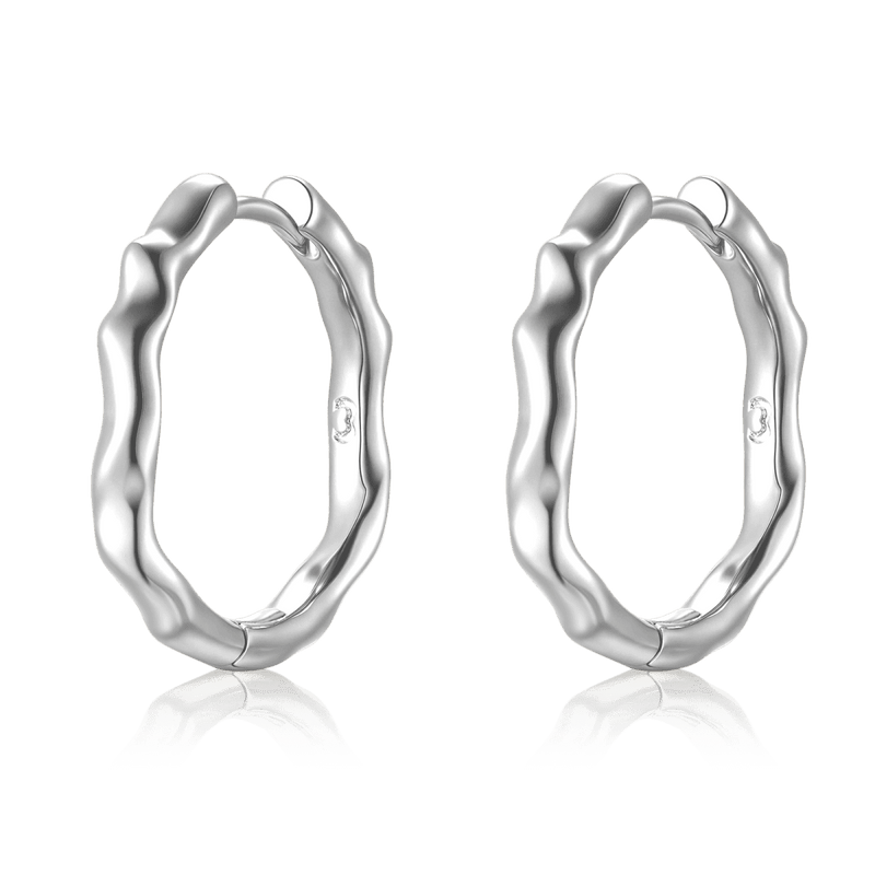 Wave Hoop Earrings