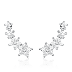 White Flowers Earrings
