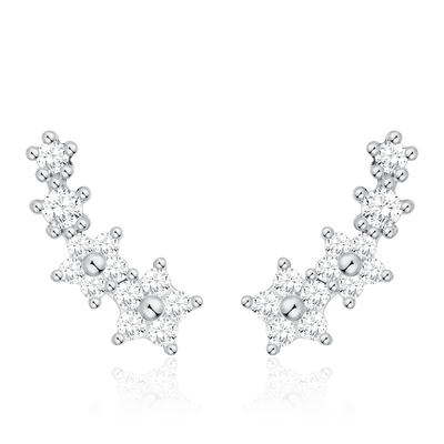 White Flowers Earrings