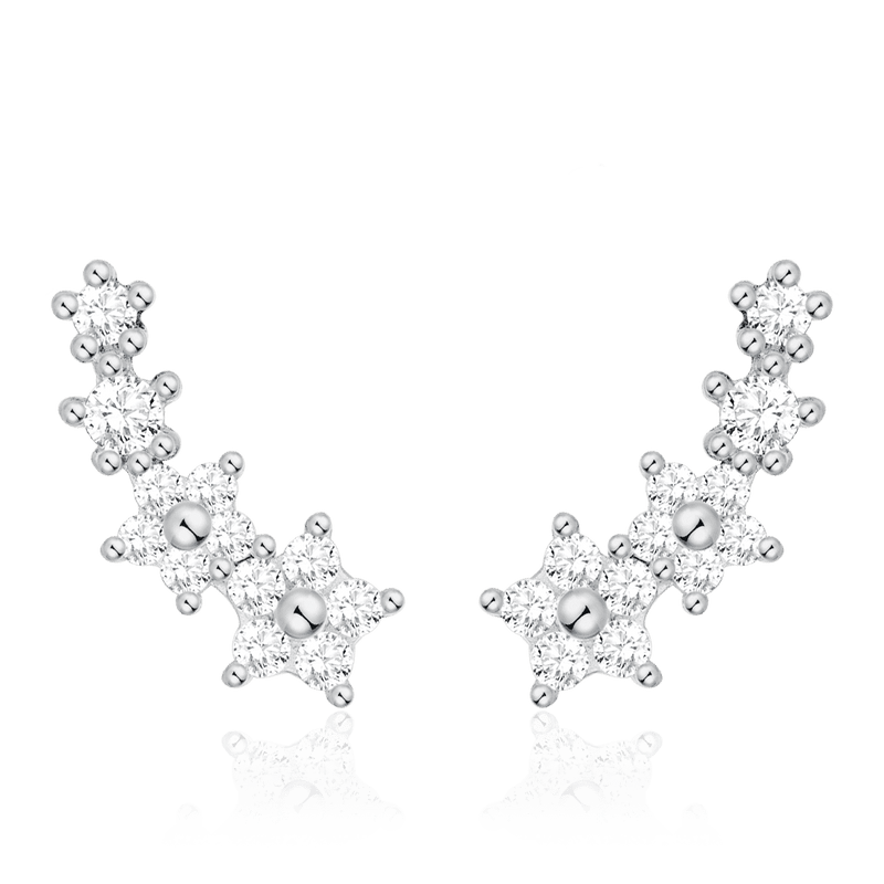 White Flowers Earrings