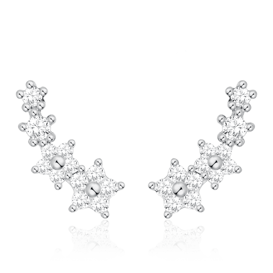 White Flowers Earrings