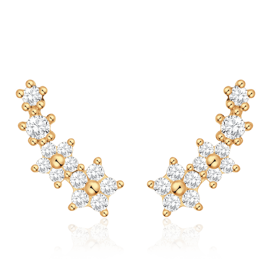 White Flowers Earrings