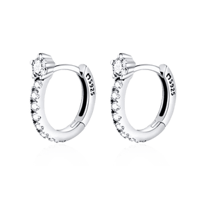 Zirconium Hoop Earrings