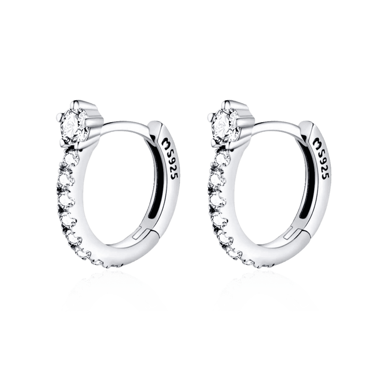 Zirconium Hoop Earrings