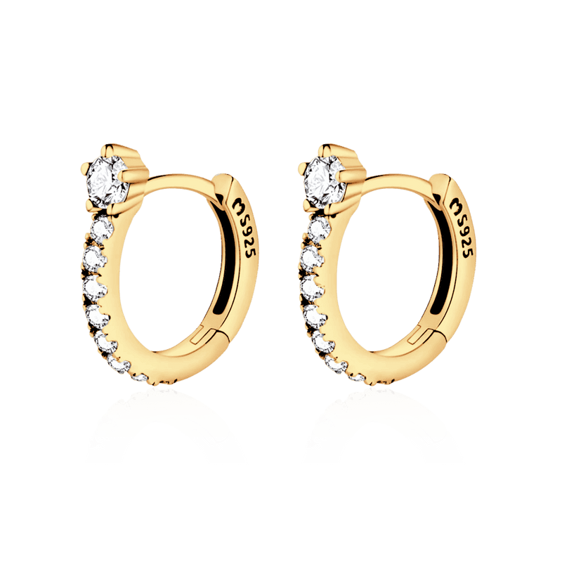 Zirconium Hoop Earrings