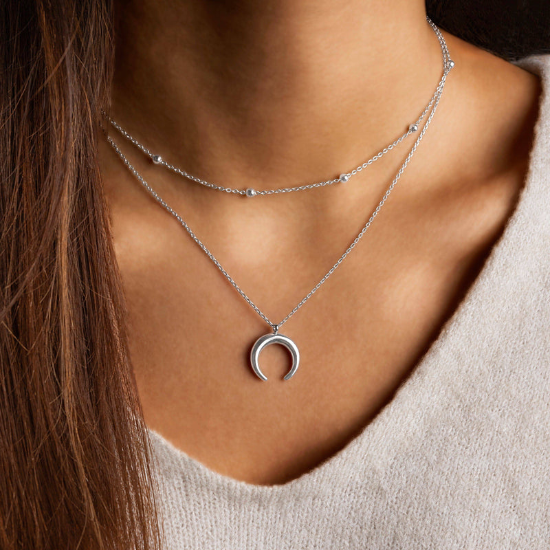 "Half Moon Balls" Necklace - SophiaJewels