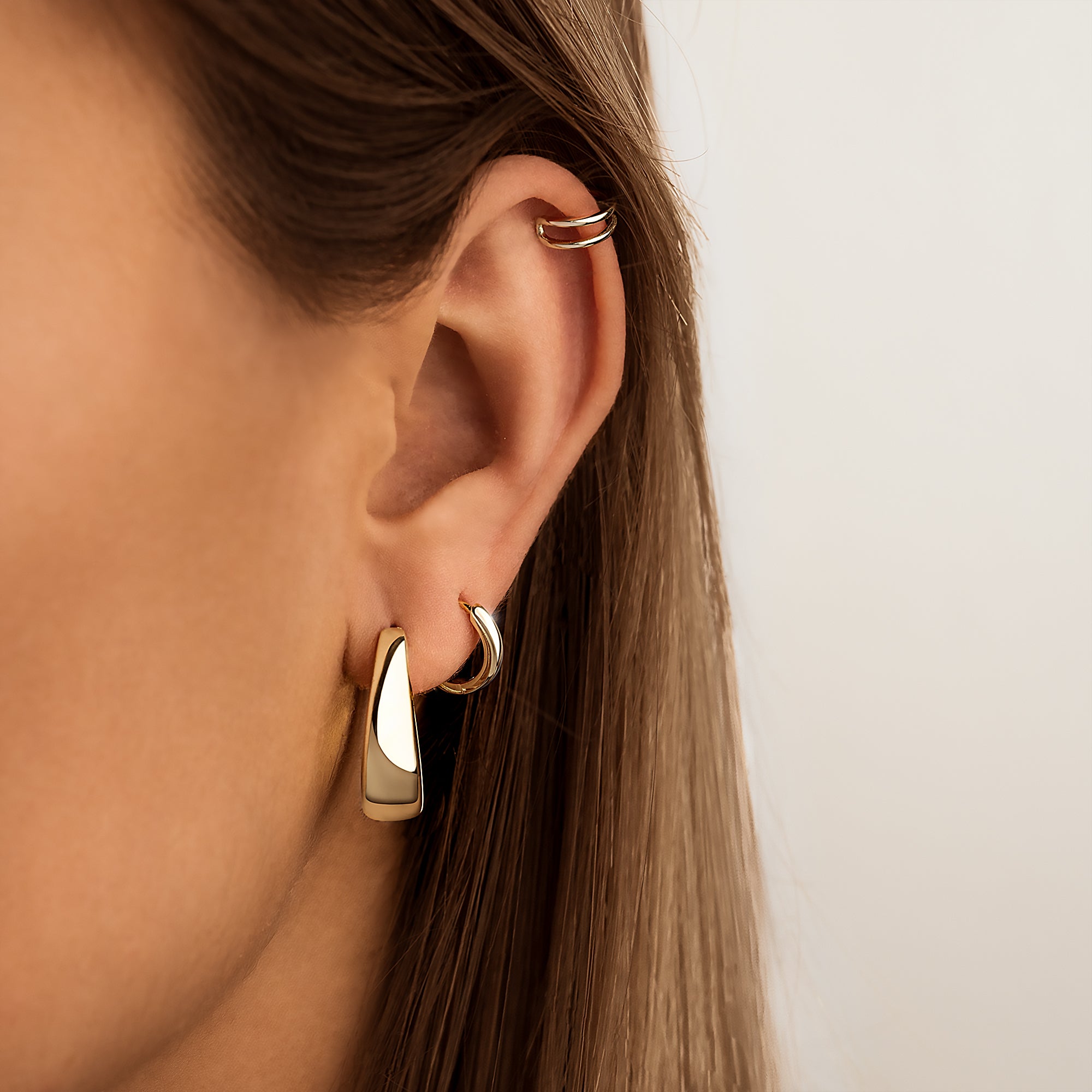 "Oval Hoop Ring" Earrings - SophiaJewels