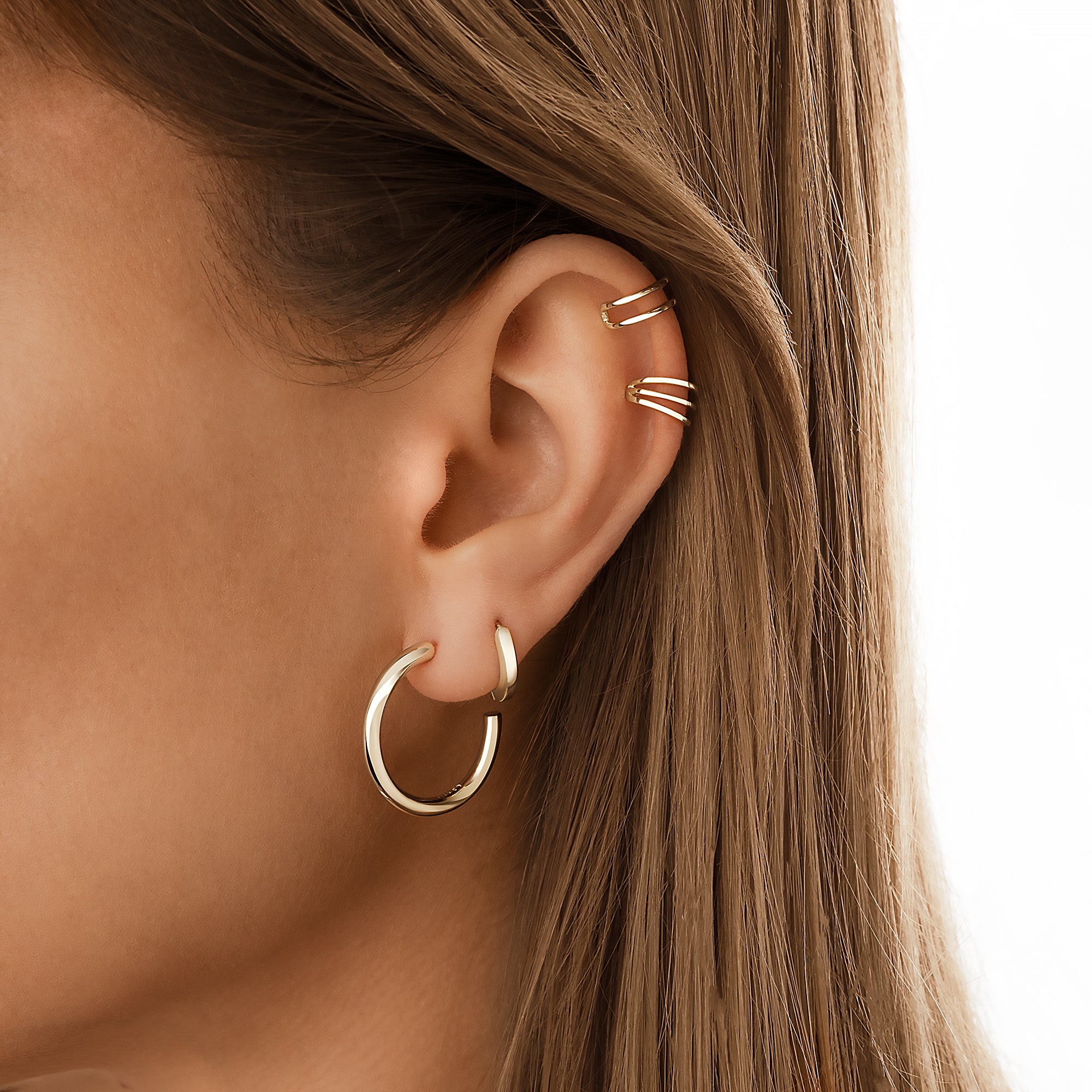 "Half Ring Smooth" Earrings - SophiaJewels