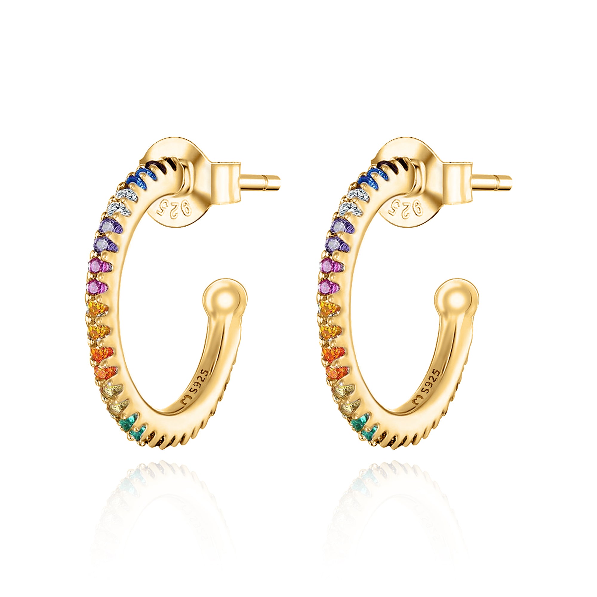 "Half Ring Colours" Earrings - SophiaJewels