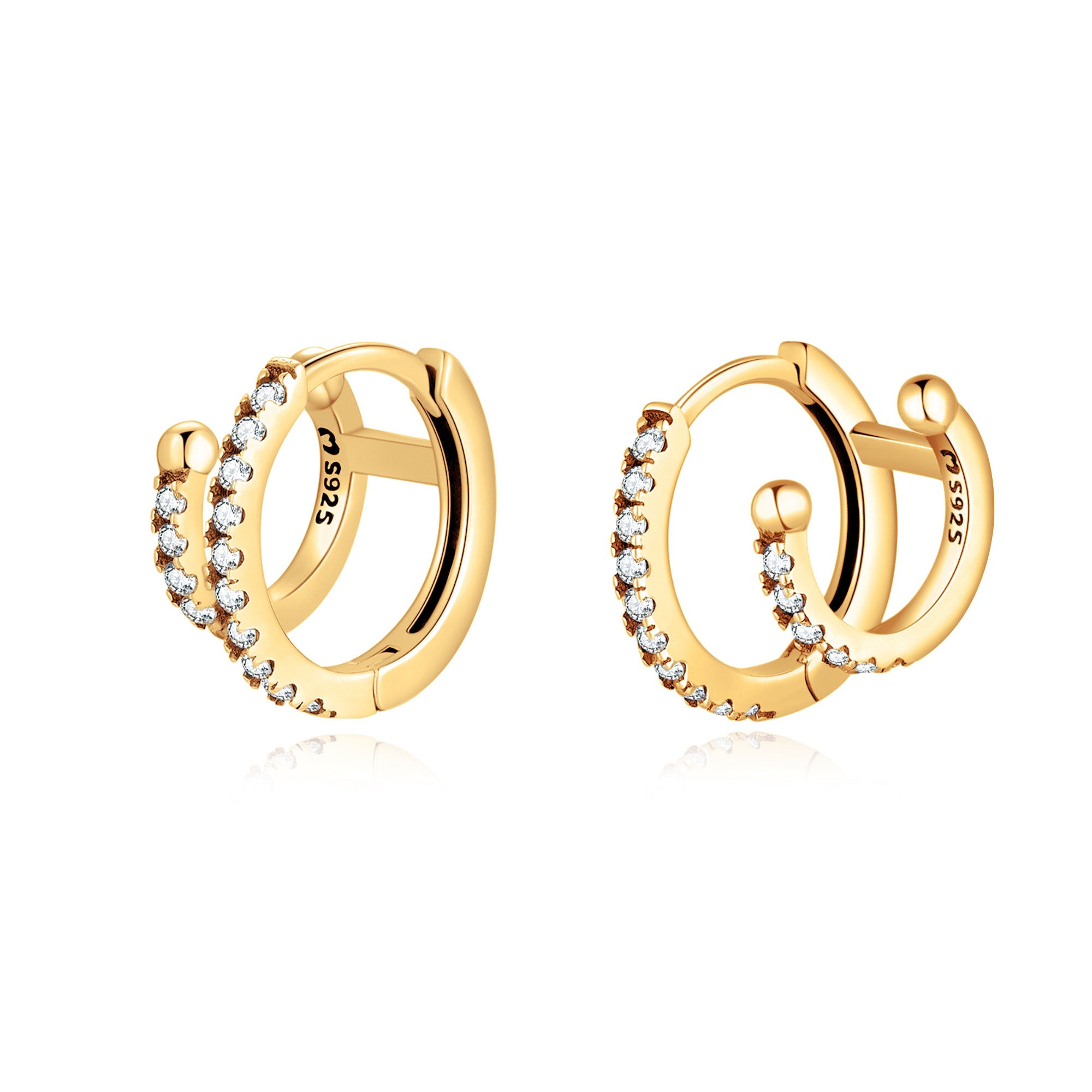"Duo Hoop Rings" Earrings - SophiaJewels