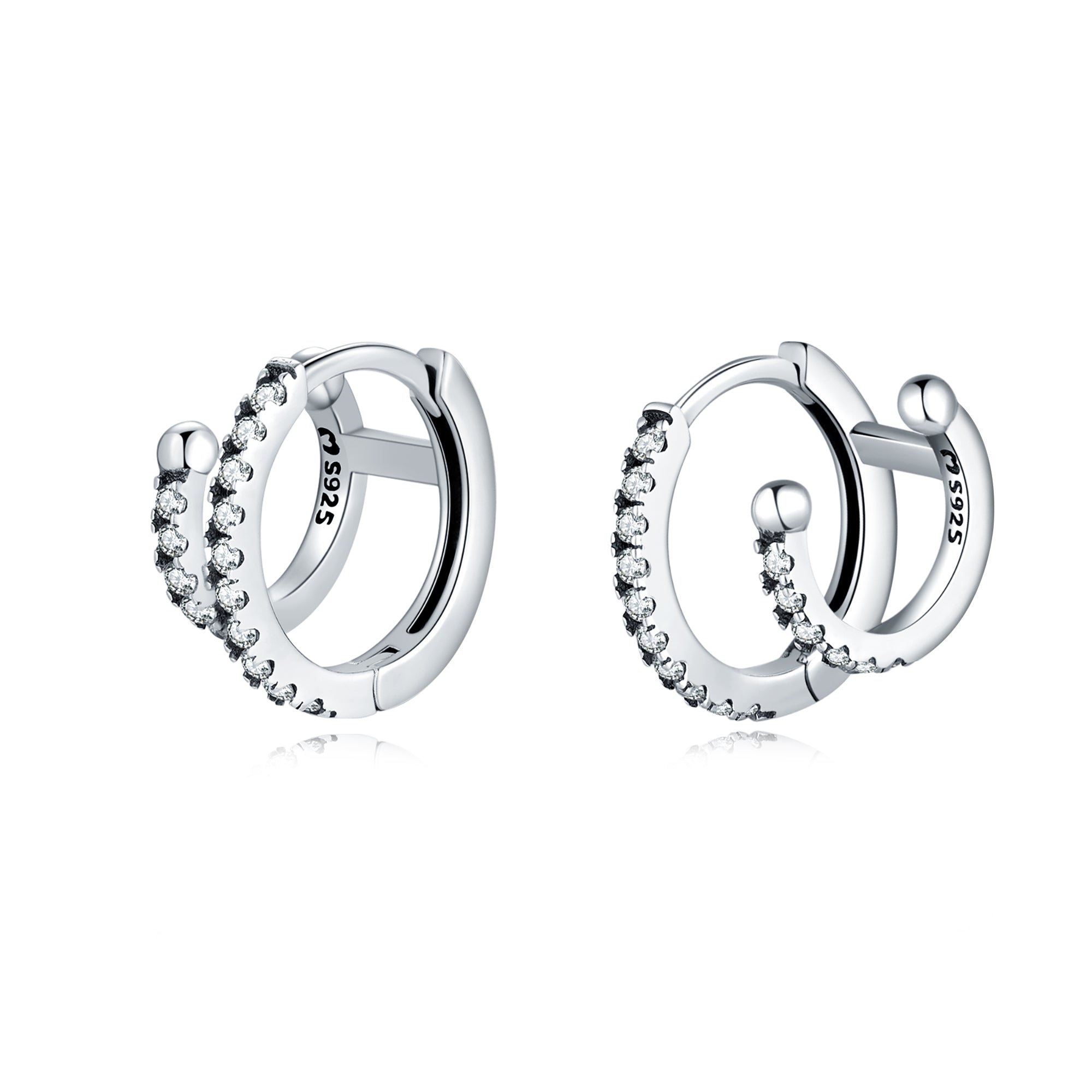 "Duo Hoop Rings" Earrings - SophiaJewels