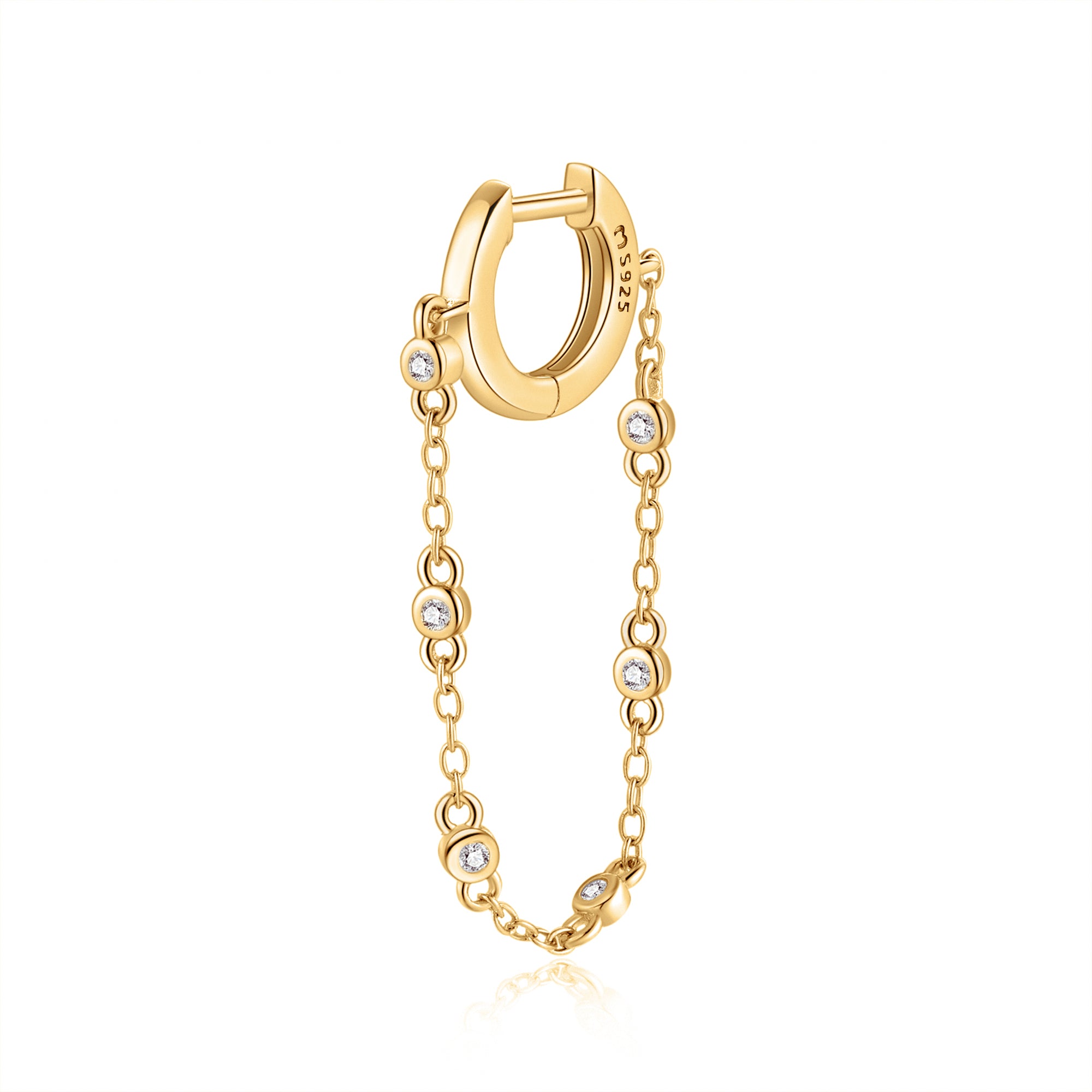 "Ring and Chain" Earrings - SophiaJewels