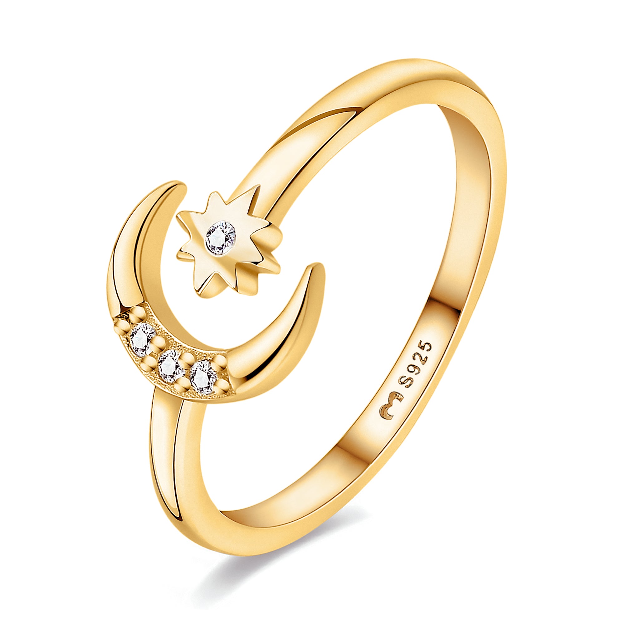 Star and deals crescent ring