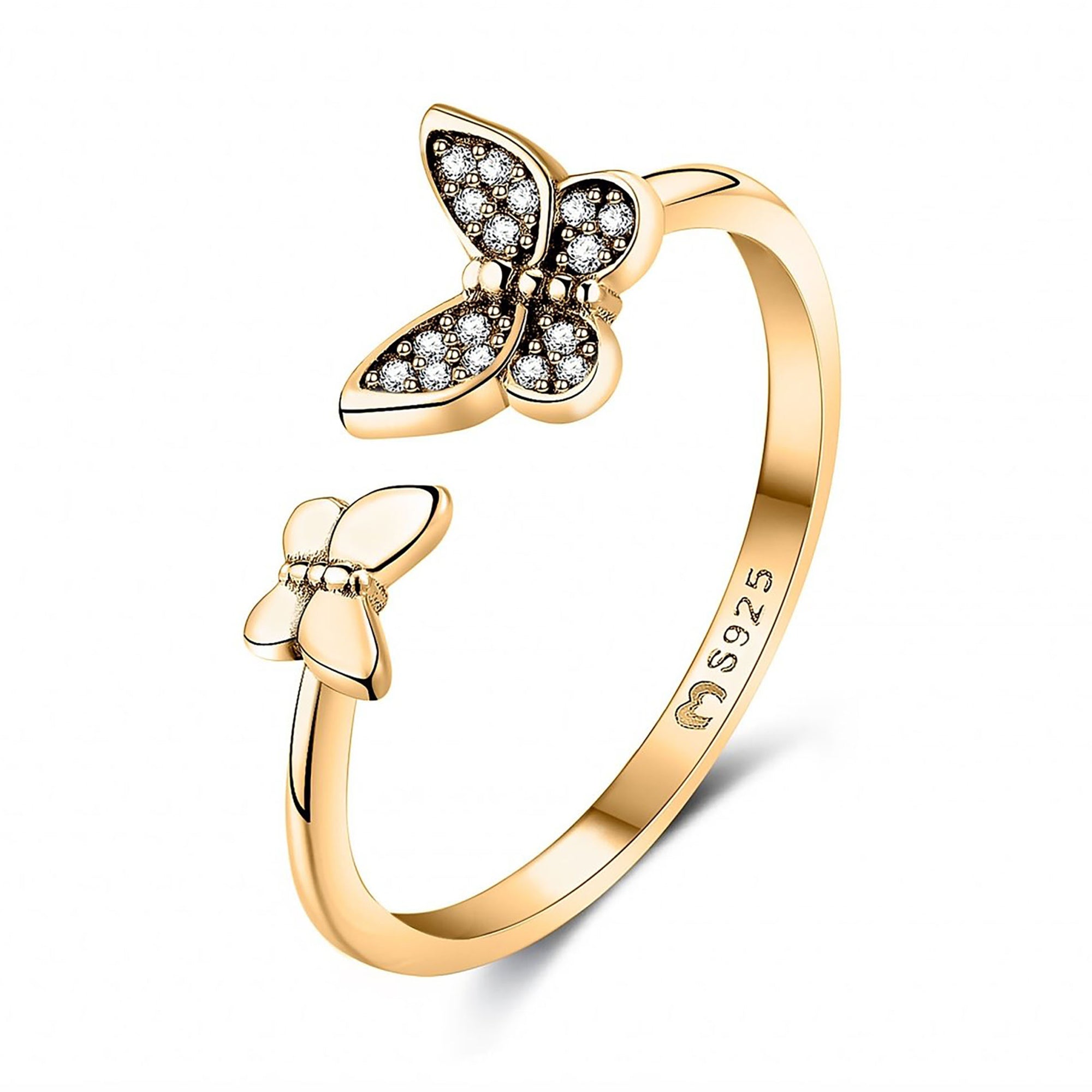 4pcs Fashion Butterfly Simple Rings Set For Women Girls Jewelry