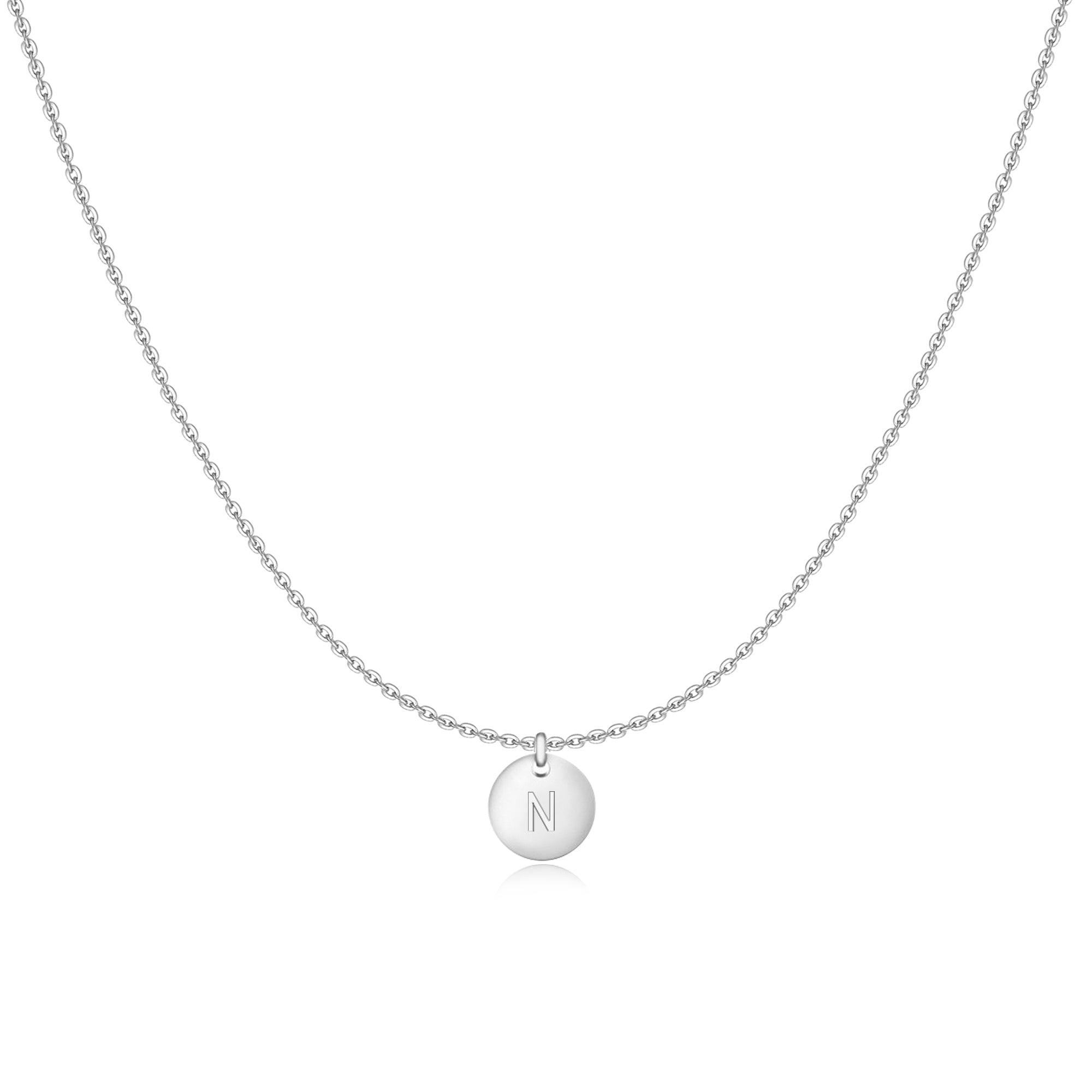 Stainless steel hot sale initial necklace