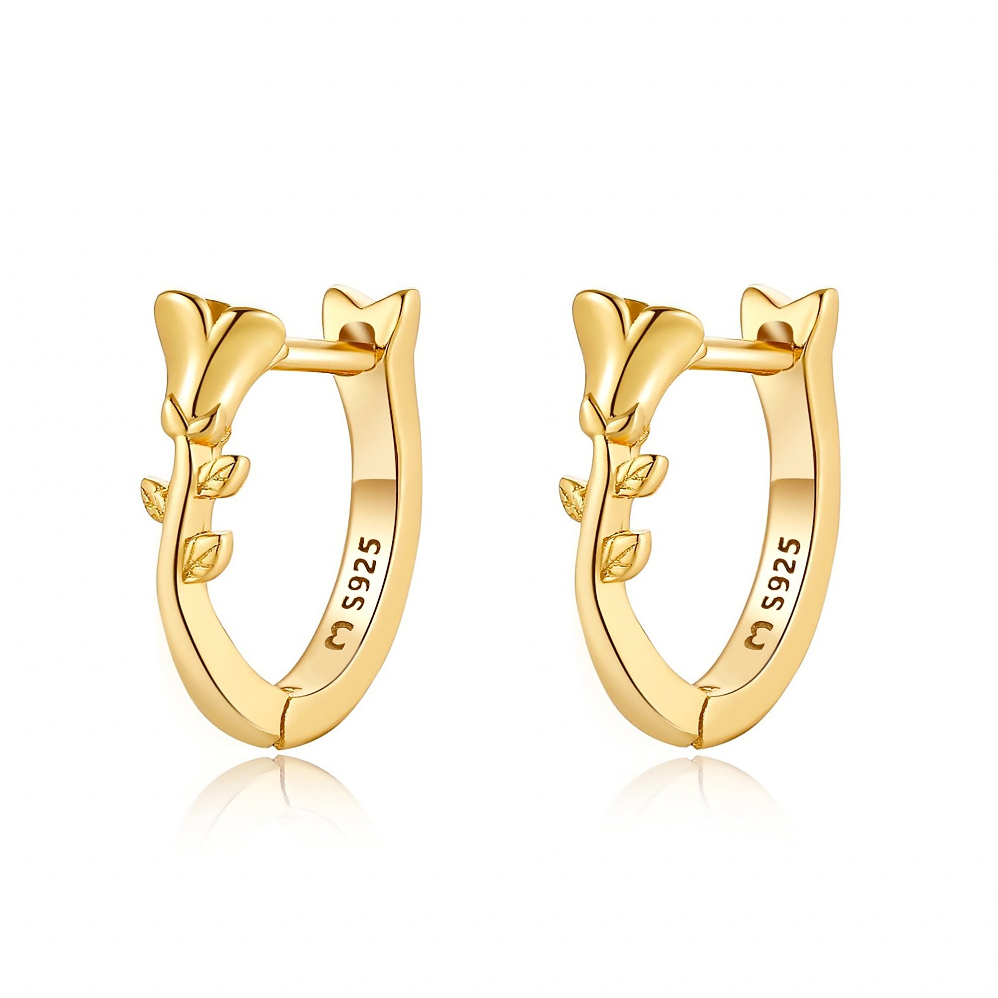 Simple gold earrings hot sale for girls