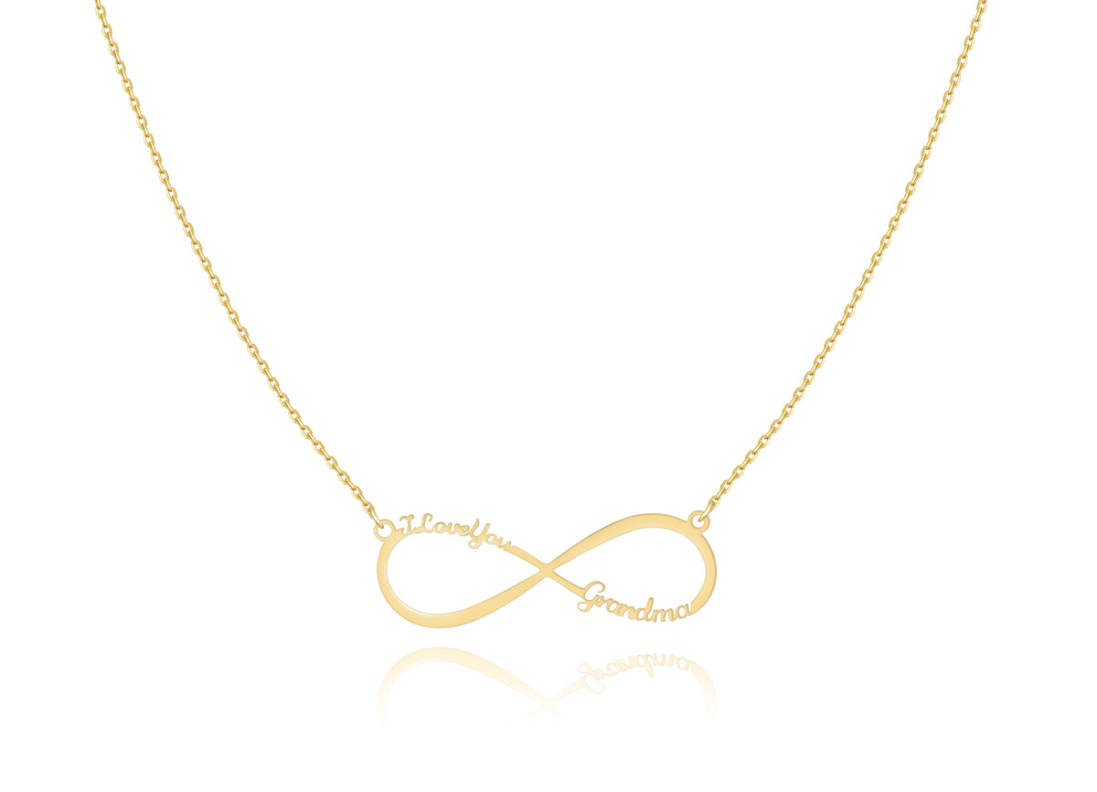 "I Love You Grandma" Necklace ~ Gold/Rose Gold/Silver - SophiaJewels
