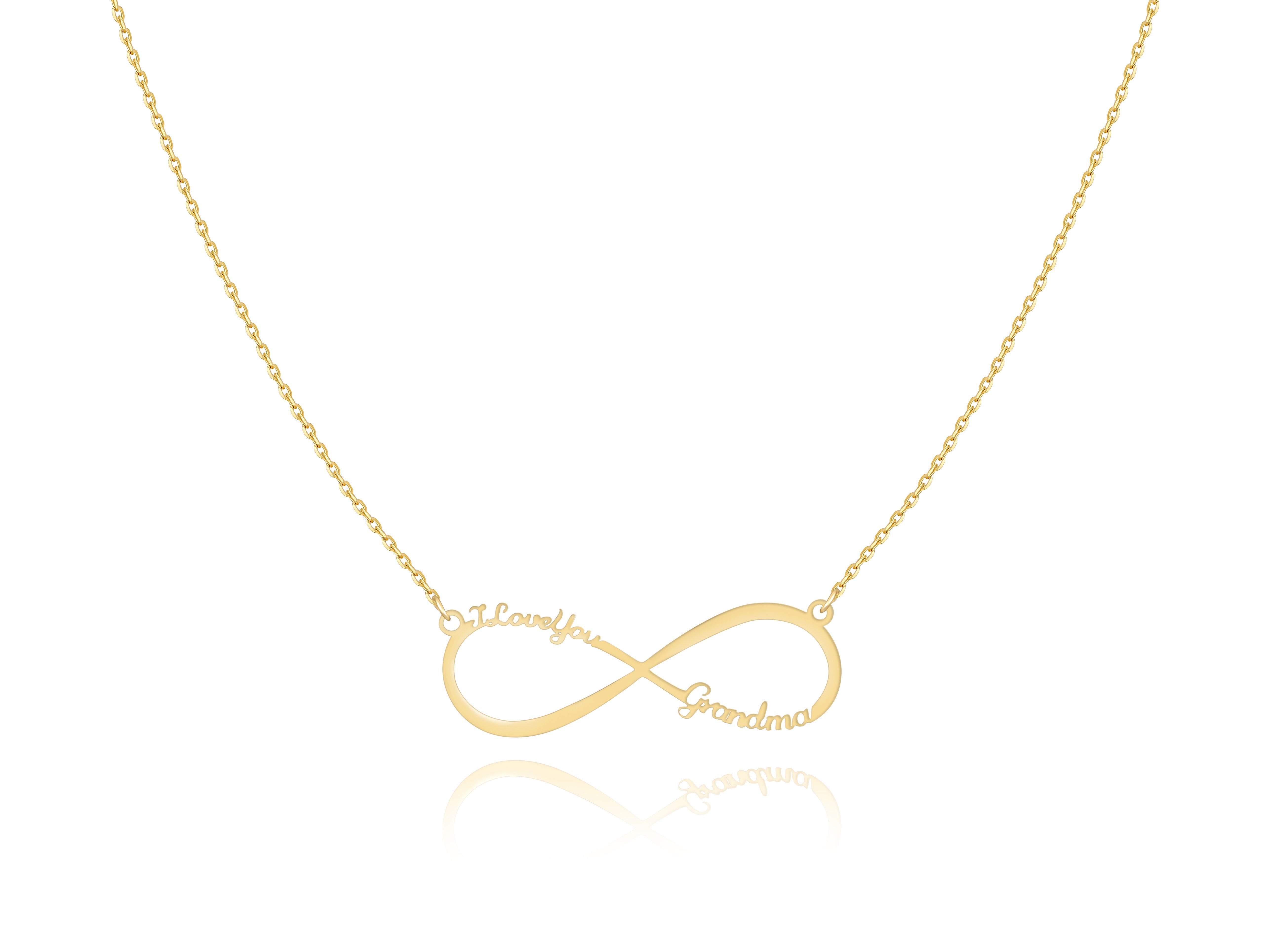 "I Love You Grandma" Necklace ~ Gold/Rose Gold/Silver - SophiaJewels