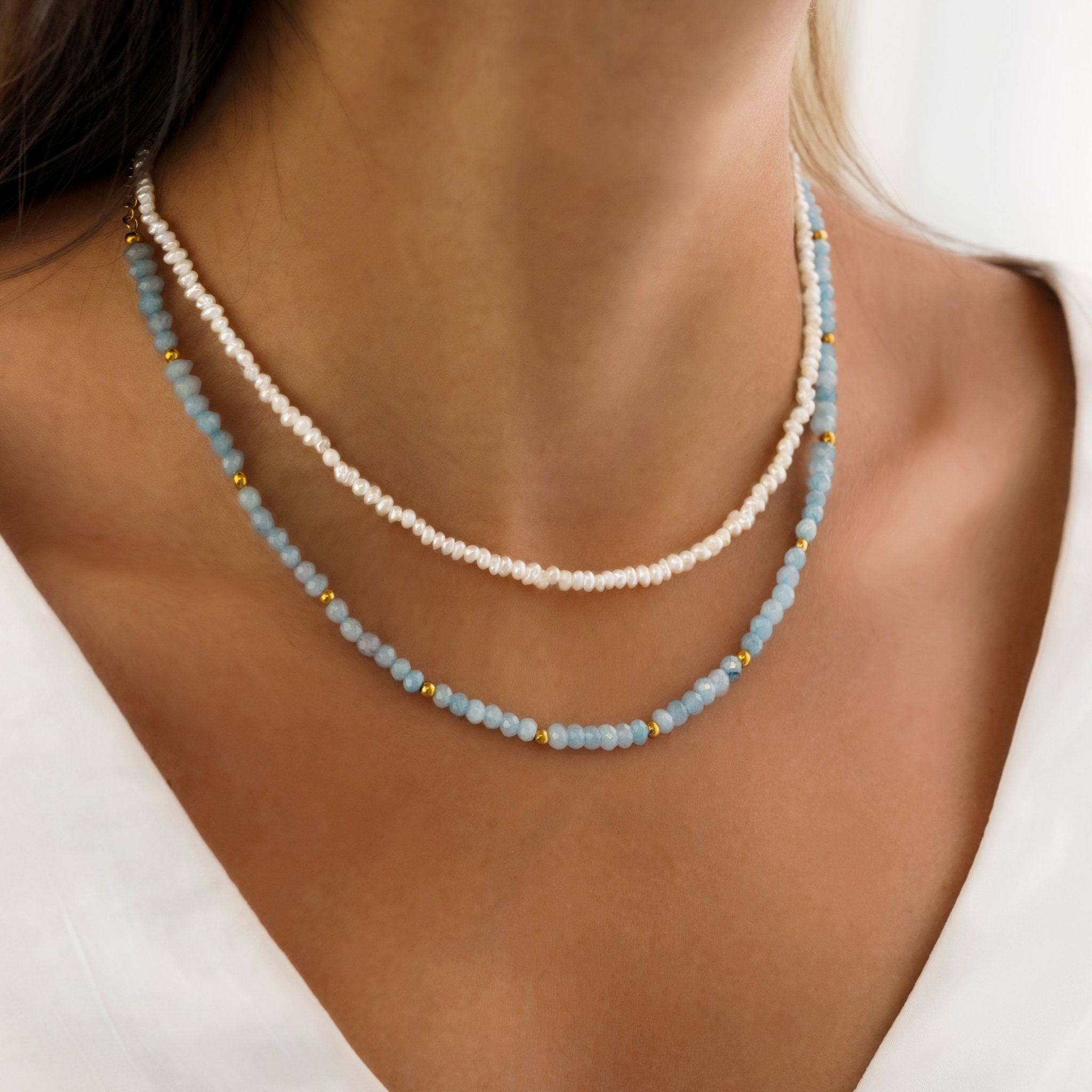 "Little Pearls" Necklace ~ Gold - SophiaJewels
