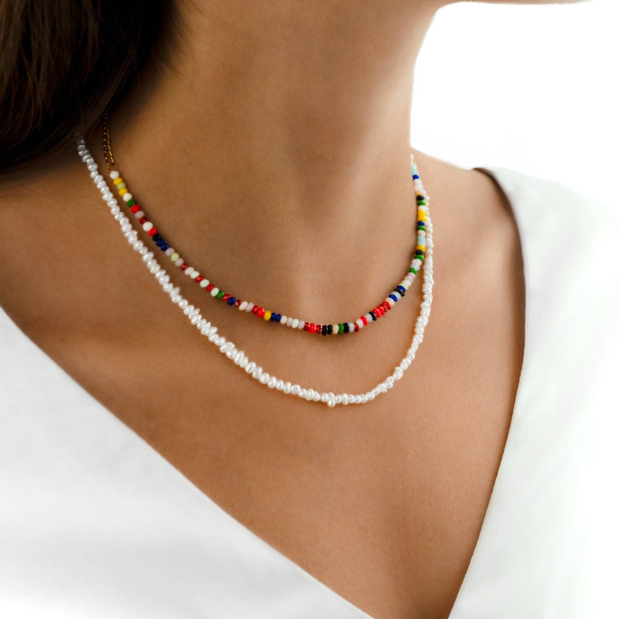 "Little Pearls" Necklace ~ Gold - SophiaJewels