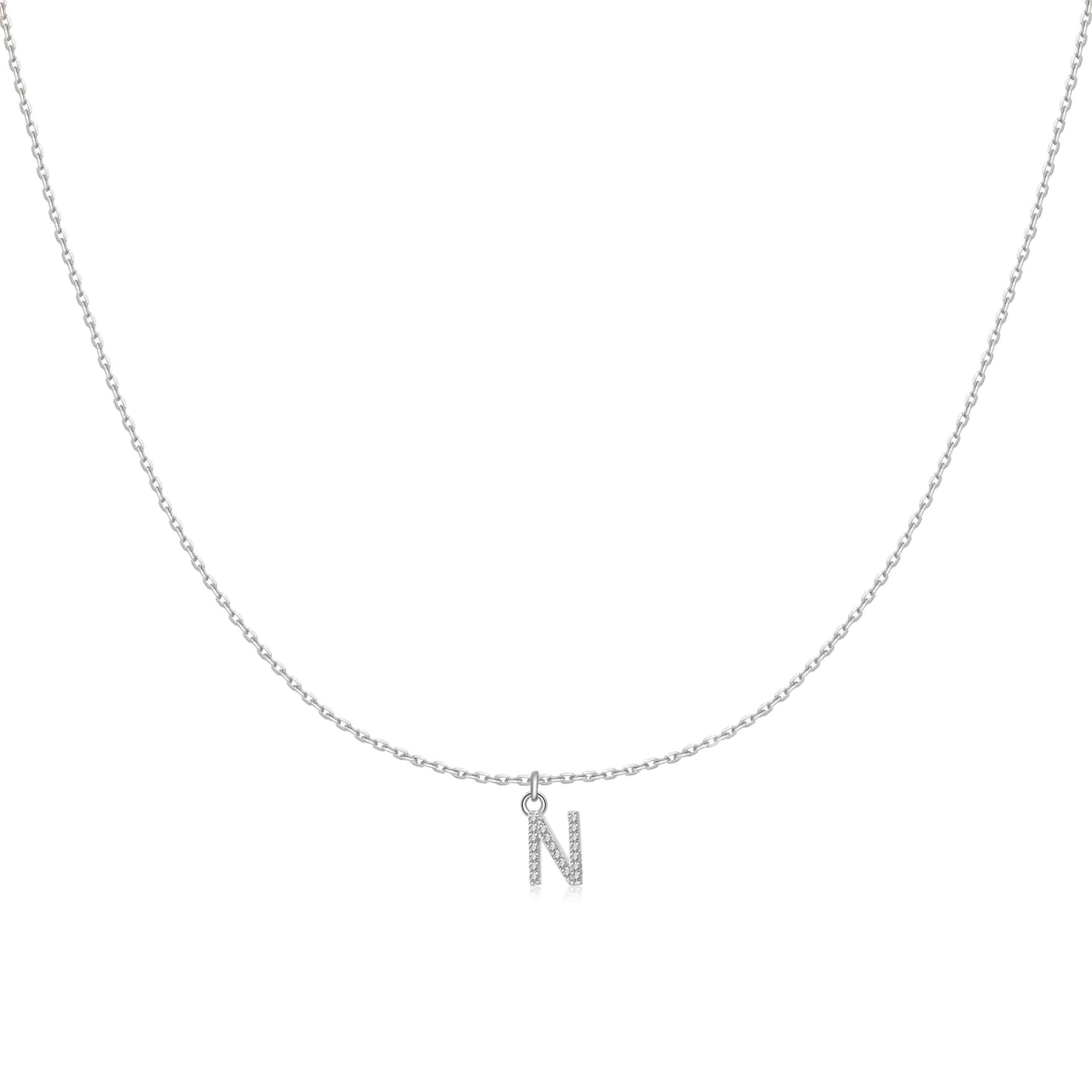 the little letter necklace in yellow gold – dalla nonna llc